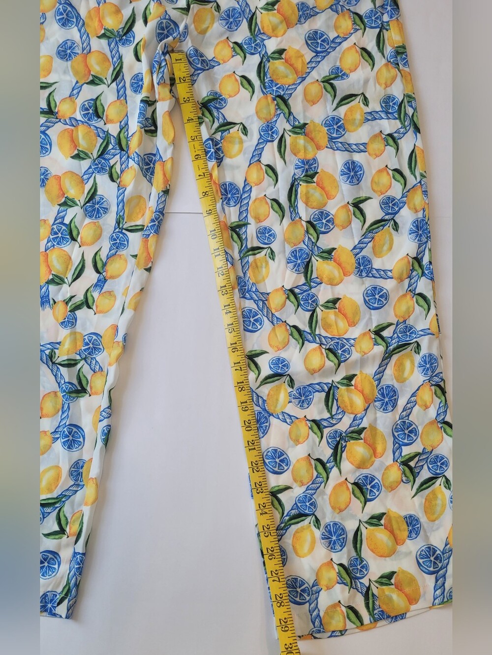 NWT Salty Weekend Costa Wide Leg Pants Lemon Print Small - Picture 12 of 14